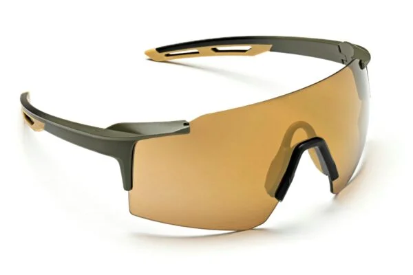 Modern stylish black sports eyewear designed for outdoor activities and protection. Modern stylish classic black sports bike sun glasses with blue lenses. Full depth of view.